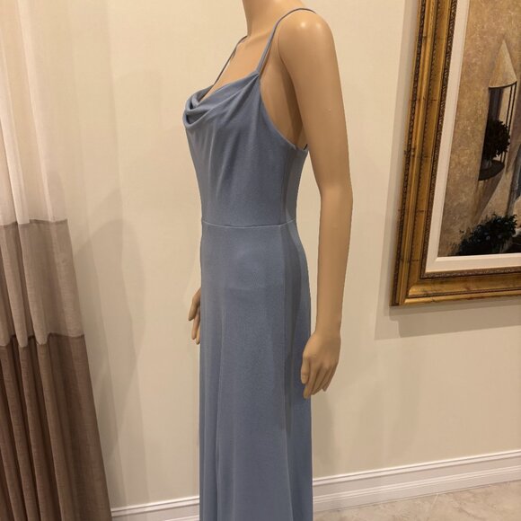 Birdy Grey Spencer Satin Cowl Neck Gown  - Size Small - Picture 4 of 5
